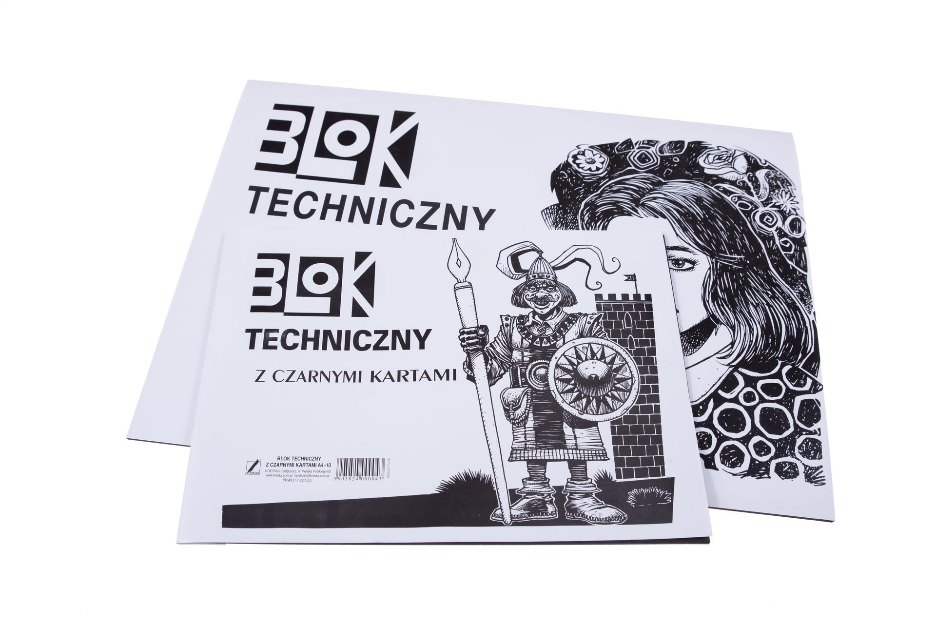 Blok techniczny A4 10k. czarny Kreska